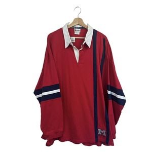 Vintage Walt Disney World USA Men's XXL Rugby Polo Shirt Long Sleeve